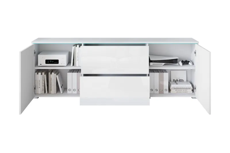 Sherie TV-bænk 180 cm - Hvid - Møbler - TV borde & mediemøbler - TV-borde