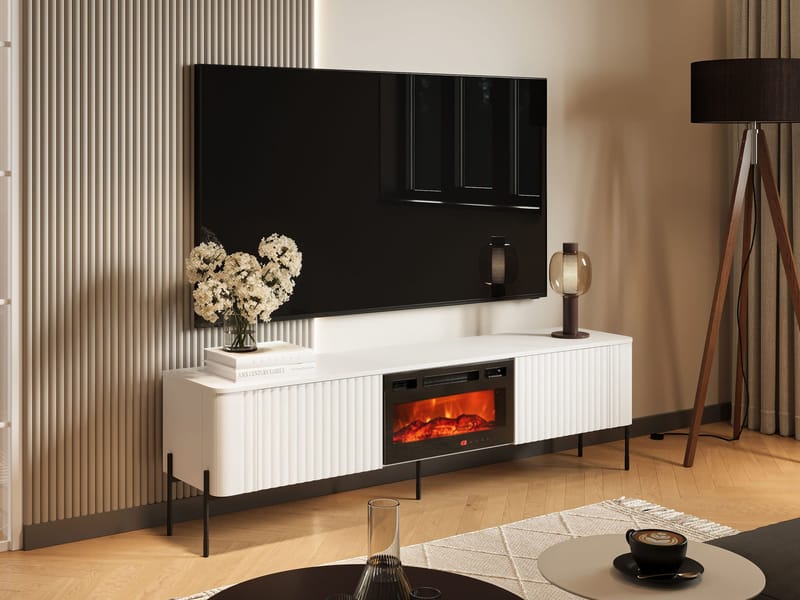 Sherie TV-bænk 190 cm - Hvid - Møbler - TV borde & mediemøbler - TV-borde