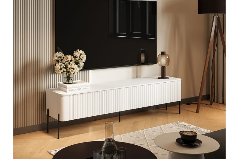 Sherie Tv-Bænk 190x40 cm - Grå - Møbler - TV borde & mediemøbler - TV-borde