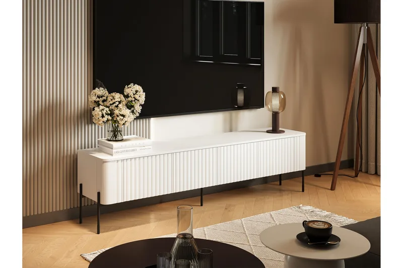 Sherie Tv-Bænk 190x40 cm, Hvid