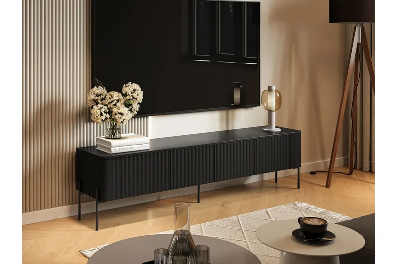 Sherie Tv-Bænk 190x40 cm, Sort