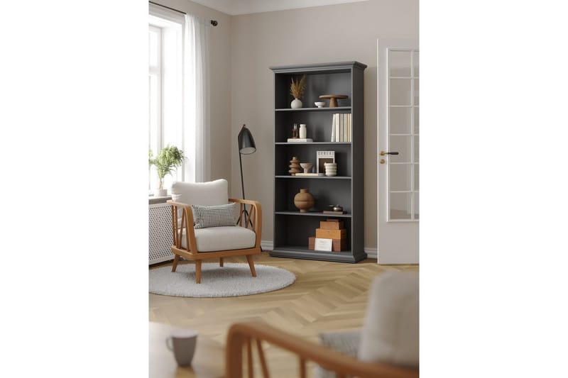 Shoiba Bogreol 96 cm - Grå - Opbevaring - Hylder & Reoler - Bogreol