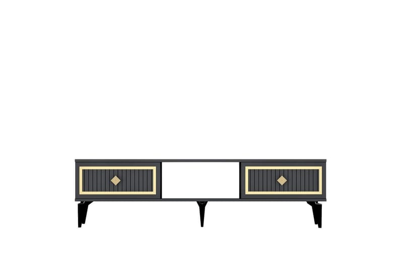 Sivaji Tv-bord 150 cm - Guld/Antracit - Møbler - TV borde & mediemøbler - TV-borde