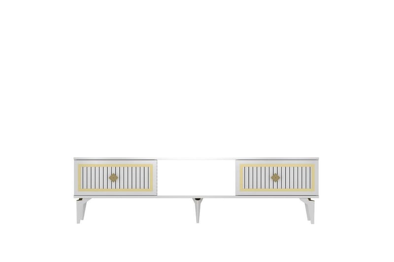 Sivaji Tv-bord 150 cm - Guld/Hvid - Møbler - TV borde & mediemøbler - TV-borde