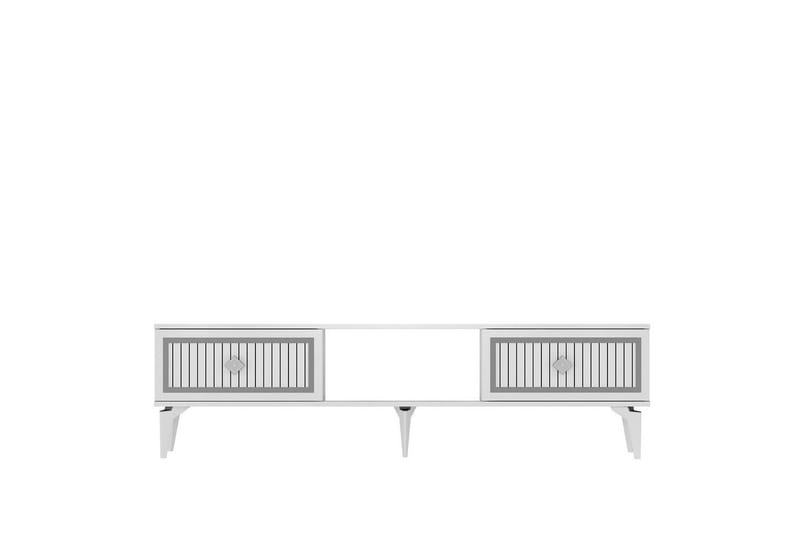 Sivaji Tv-bord 150 cm - Hvid/Sølv - Møbler - TV borde & mediemøbler - TV-borde