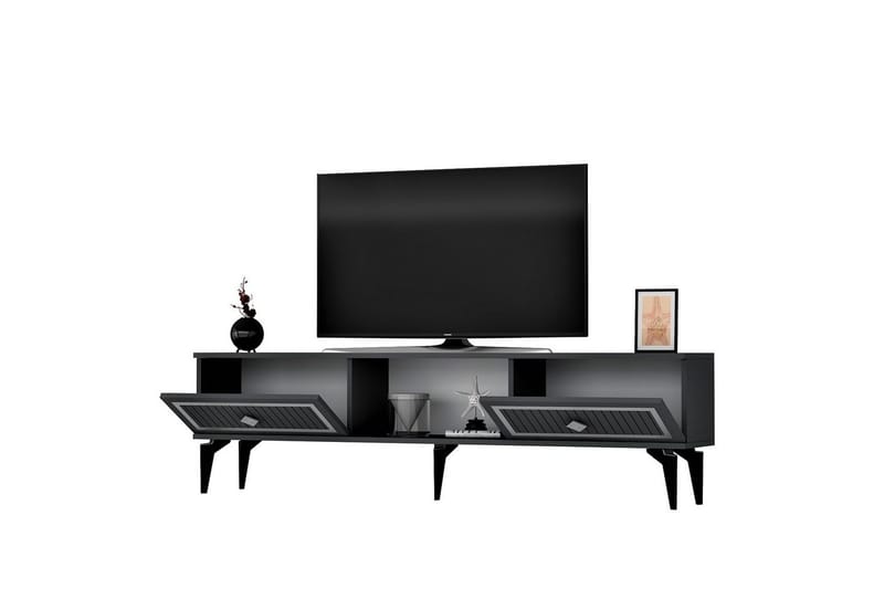 Sivaji Tv-bord 150 cm - Sølv/Antracit - Møbler - TV borde & mediemøbler - TV-borde
