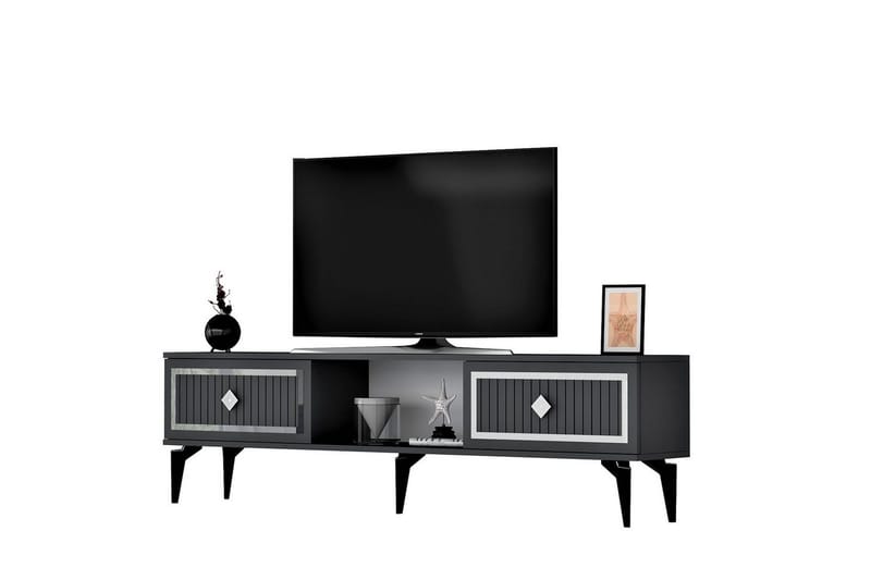 Sivaji Tv-bord 150 cm - Sølv/Antracit - Møbler - TV borde & mediemøbler - TV-borde