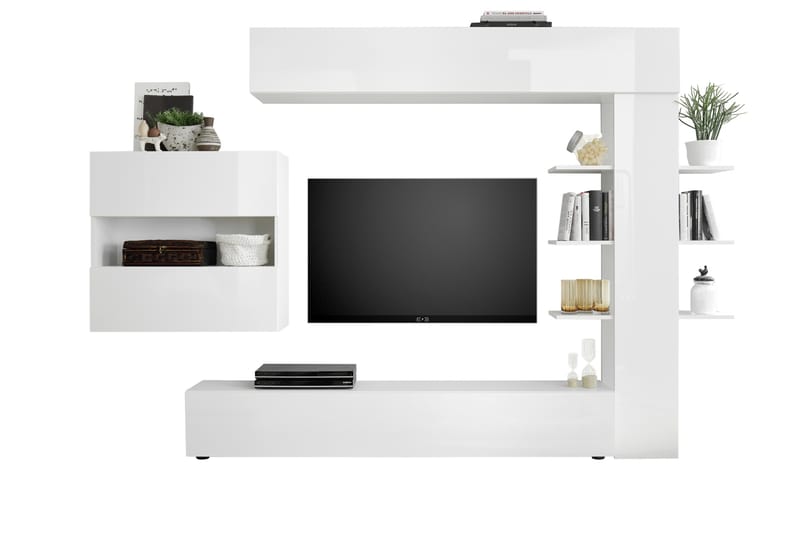 Sorano Elegant TV-møbelsæt 295 cm - Hvid - Tv-møbelsæt