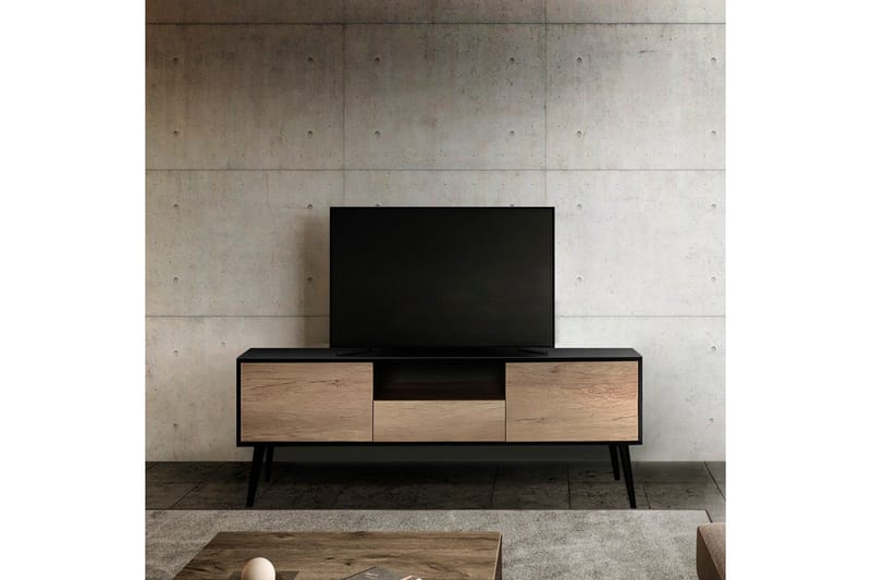 Sosan Tv-bænk 160 cm - Taupe/Sort - Møbler - TV borde & mediemøbler - TV-borde
