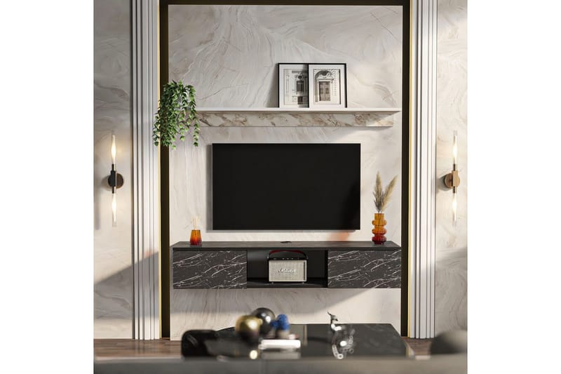 Sovric TV-bænk 140 cm - Hvid - Møbler - TV borde & mediemøbler - TV-borde