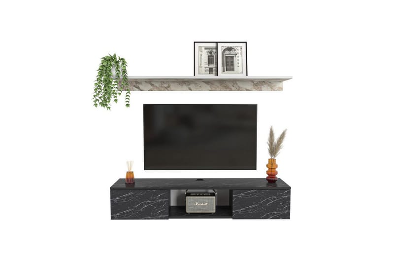 Sovric TV-bænk 140 cm, Hvid