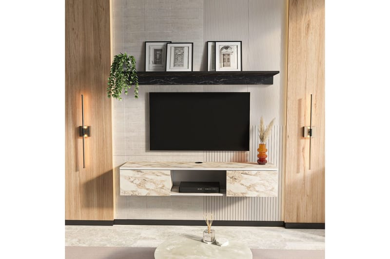 Sovric TV-bænk 140 cm - Hvid - Møbler - TV borde & mediemøbler - TV-borde