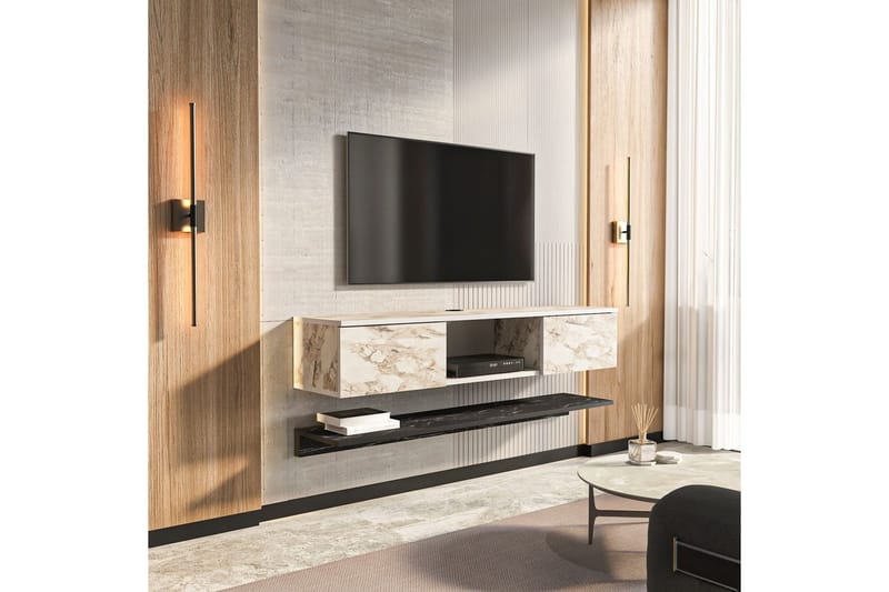 Sovric TV-bænk 140 cm - Hvid - Møbler - TV borde & mediemøbler - TV-borde