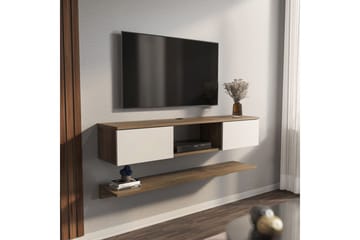 Sovric TV-bænk 140 cm - Valnød/Hvid - Møbler - TV borde & mediemøbler - TV-borde