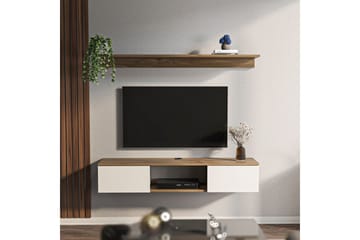 Sovric TV-bænk 140 cm - Valnød/Hvid - Møbler - TV borde & mediemøbler - TV-borde