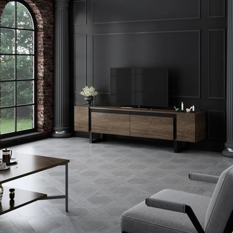 Sozi TV-bænk 180 cm - Sort - Møbler - TV borde & mediemøbler - TV-borde