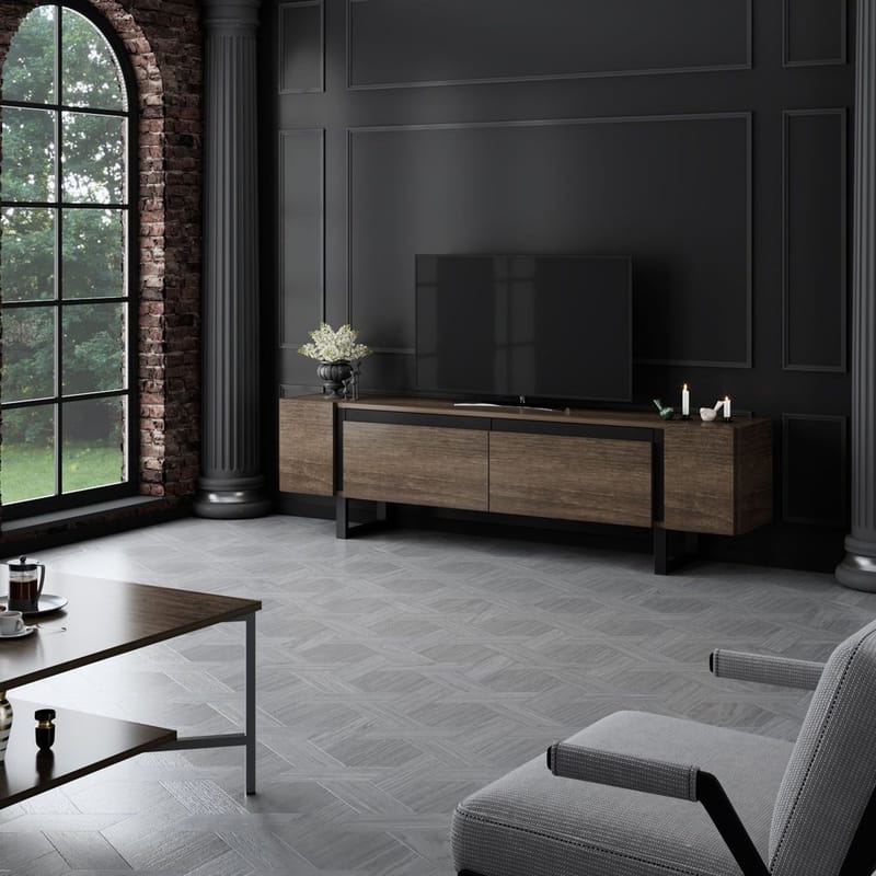 Sozi TV-bænk 180 cm - Sort - Møbler - TV borde & mediemøbler - TV-borde