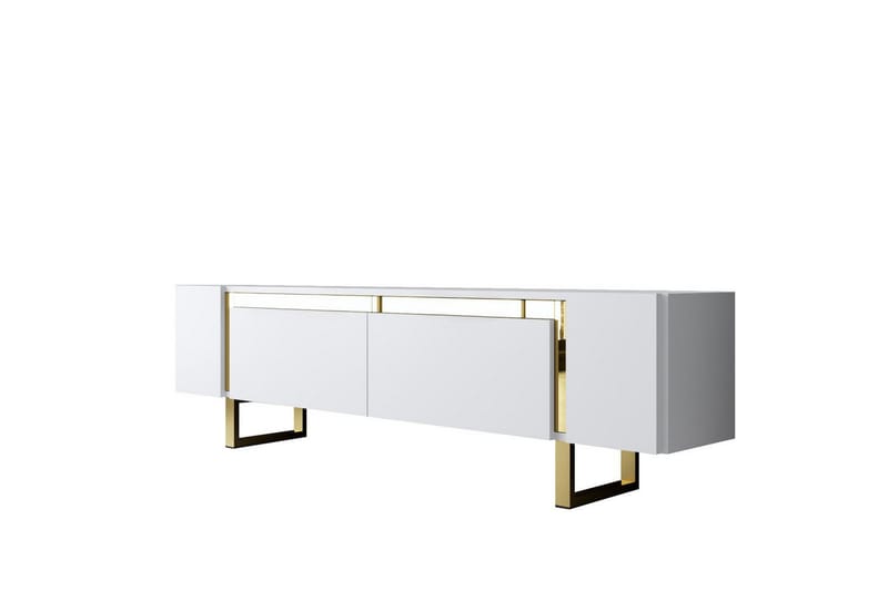 Sozi TV-bord 180 cm - Guld/Hvid - Møbler - TV borde & mediemøbler - TV-borde