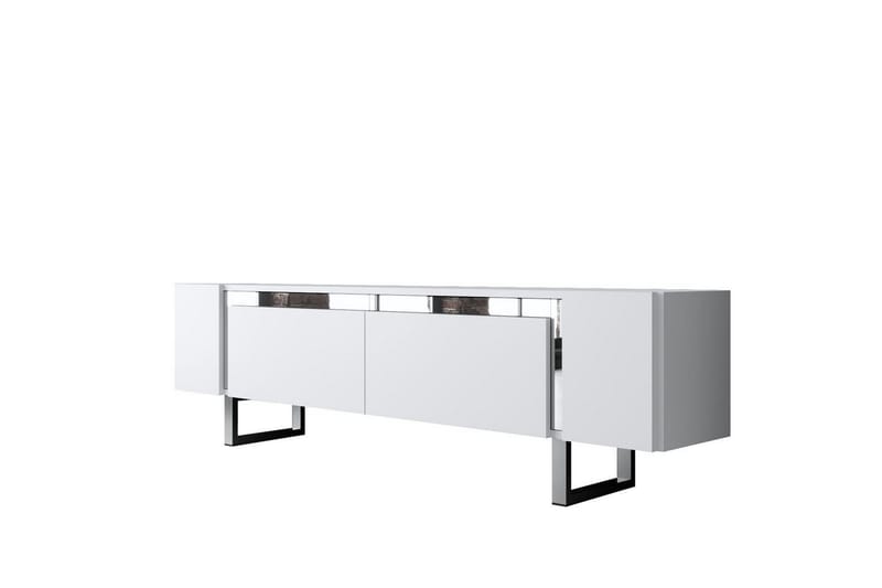Sozi TV-bord 180 cm - Hvid/Sølv - Møbler - TV borde & mediemøbler - TV-borde