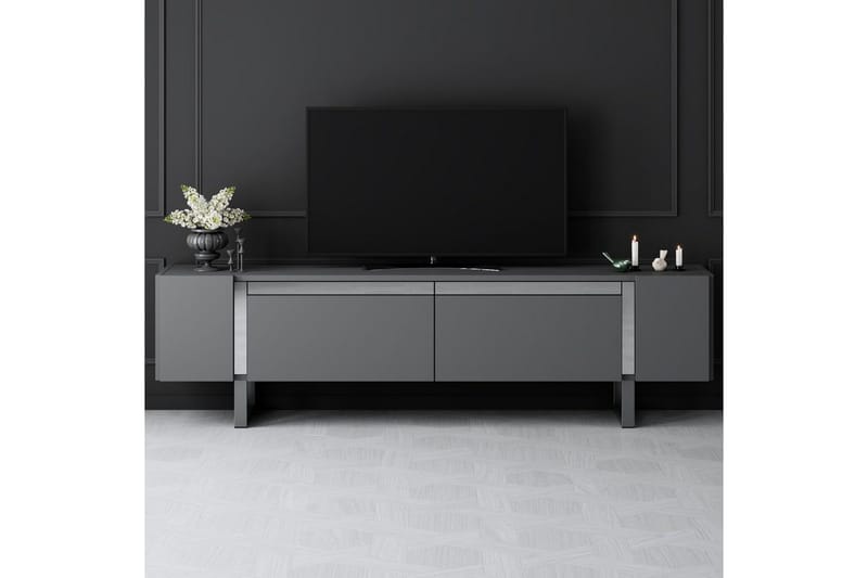 Sozi TV-bord 180 cm - Sølv/Antracit - Møbler - TV borde & mediemøbler - TV-borde