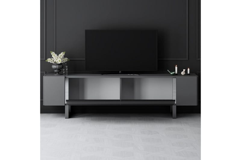 Sozi TV-bord 180 cm - Sølv/Antracit - Møbler - TV borde & mediemøbler - TV-borde