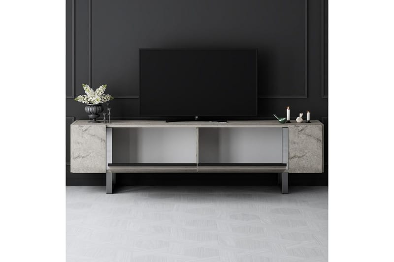 Sozi TV-bord 180 cm - Sølv/Grå - Møbler - TV borde & mediemøbler - TV-borde