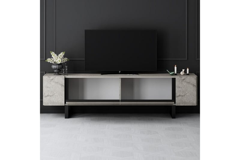 Sozi TV-bord 180 cm - Sort/Grå - Møbler - TV borde & mediemøbler - TV-borde