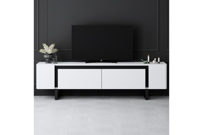 Sozi TV-bord 180 cm - Sort/Hvid - Møbler - TV borde & mediemøbler - TV-borde