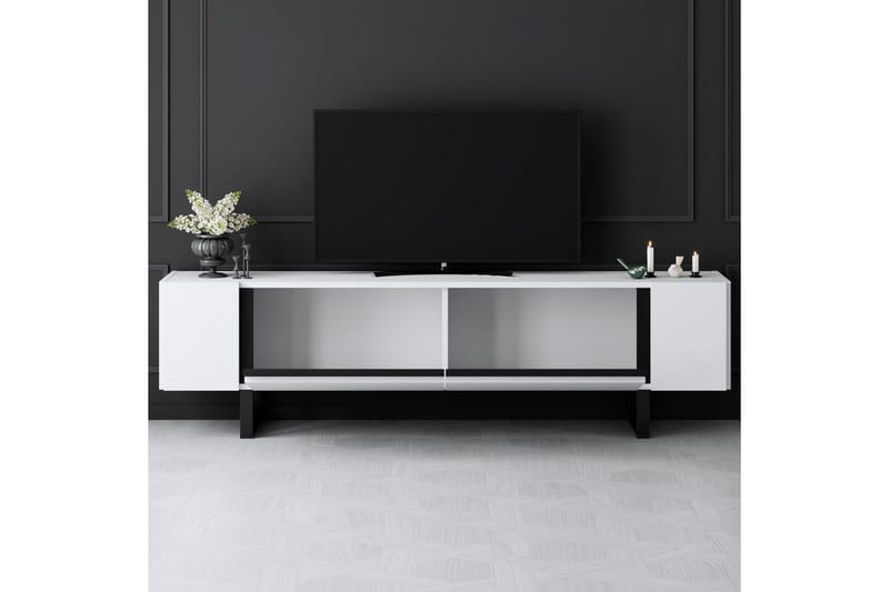 Sozi TV-bord 180 cm - Sort/Hvid - Møbler - TV borde & mediemøbler - TV-borde