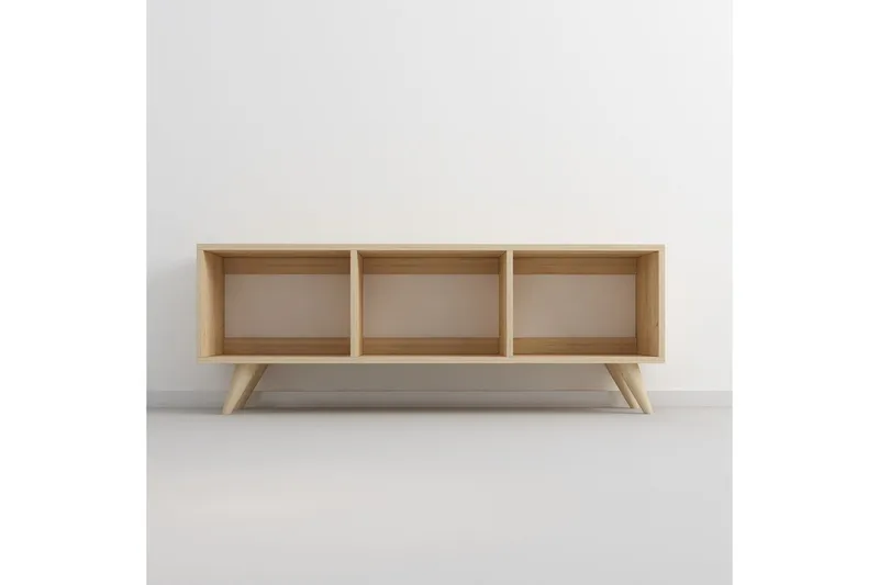 Springhill Gulvstående Tv-bænk 120 cm med Opbevaring i Malet Træ - Beige - Møbler - TV borde & mediemøbler - TV-borde