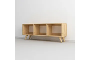 Springhill Gulvstående Tv-bænk 120 cm med Opbevaring i Malet Træ - Beige - Møbler - TV borde & mediemøbler - TV-borde