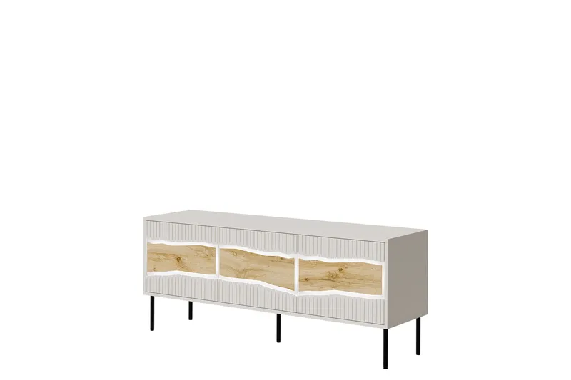 Stintino Tv-Bænk 144x40 cm, Beige/Brun