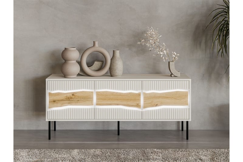 Stintino Tv-Bænk 144x40 cm - Beige/Brun - Møbler - TV borde & mediemøbler - TV-borde