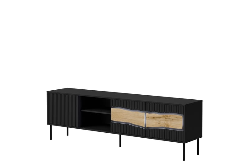 Stintino Tv-Bænk 190x40 cm - Sort/Brun - Møbler - TV borde & mediemøbler - TV-borde