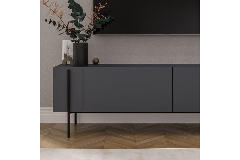 Stira Tv-bænk 160 cm - Grafitgrå - Møbler - TV borde & mediemøbler - TV-borde