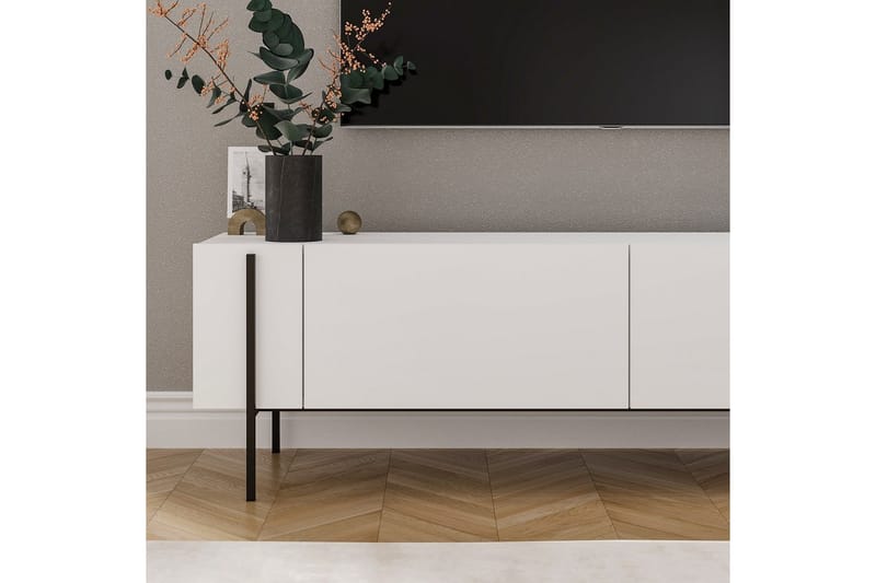 Stira Tv-bænk 160 cm - Hvid - Møbler - TV borde & mediemøbler - TV-borde