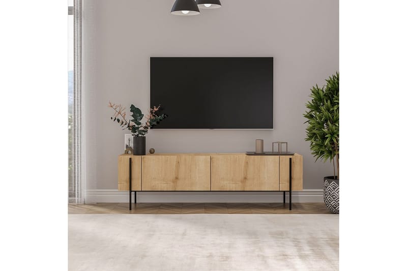 Stira Tv-bænk 160 cm - Nature - Møbler - TV borde & mediemøbler - TV-borde