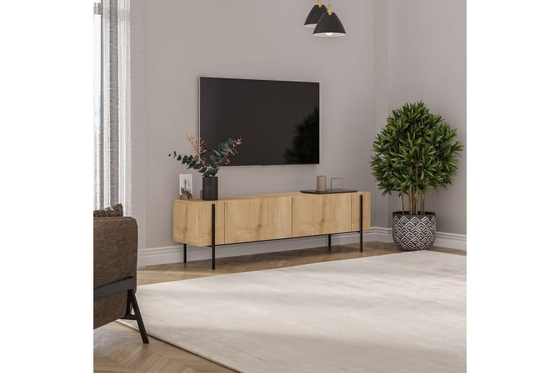 Stira Tv-bænk 160 cm - Nature - Møbler - TV borde & mediemøbler - TV-borde