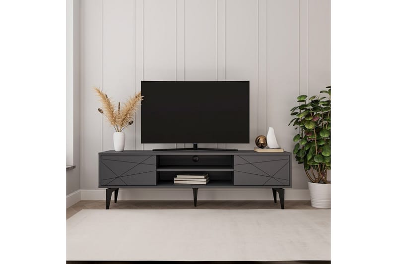 Sudama TV-skab 160 cm - Antracit - Møbler - TV borde & mediemøbler - TV-borde