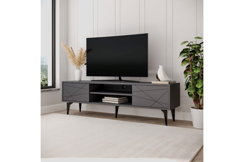 Sudama TV-skab 160 cm - Antracit - Møbler - TV borde & mediemøbler - TV-borde
