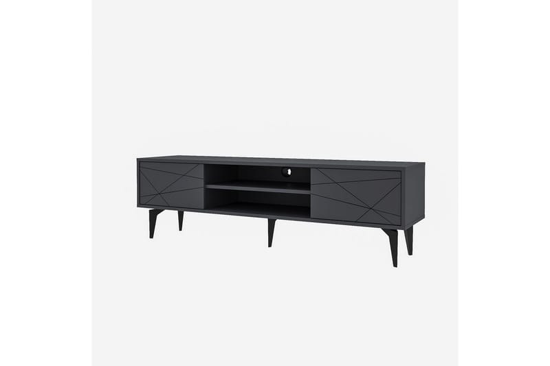 Sudama TV-skab 160 cm - Antracit - Møbler - TV borde & mediemøbler - TV-borde