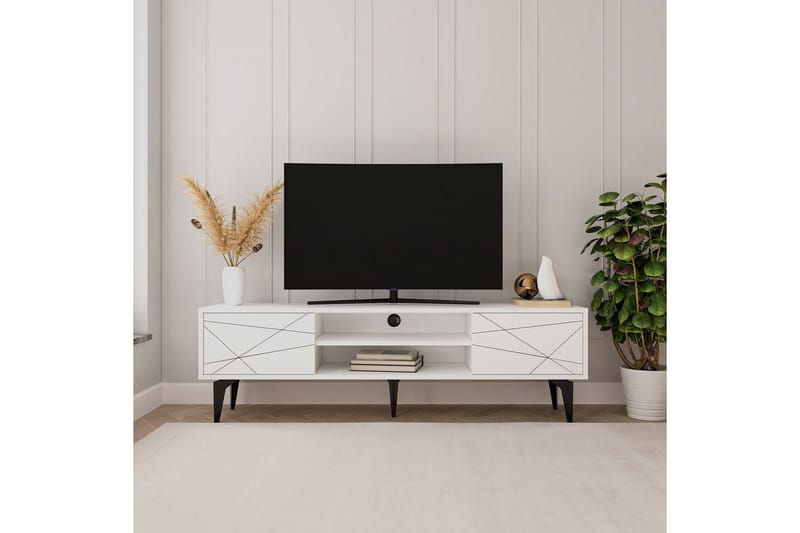 Sudama TV-skab 160 cm - Hvid - Møbler - TV borde & mediemøbler - TV-borde