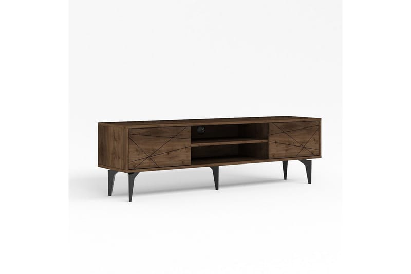 Sudama TV-skab 160 cm - Mørkfarvet træ - Møbler - TV borde & mediemøbler - TV-borde