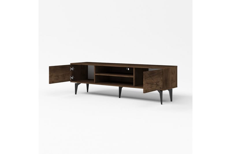 Sudama TV-skab 160 cm - Mørkfarvet træ - Møbler - TV borde & mediemøbler - TV-borde