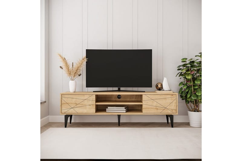 Sudama TV-skab 160 cm - Mellemfarvet træ - Møbler - TV borde & mediemøbler - TV-borde