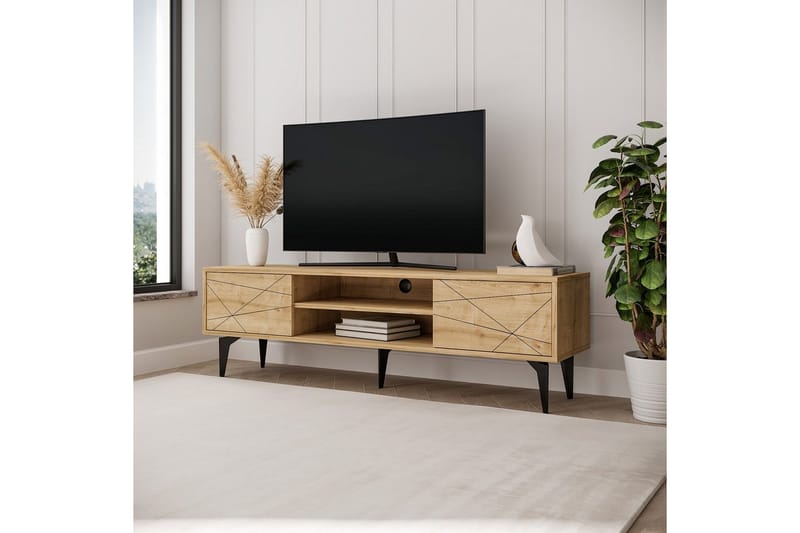 Sudama TV-skab 160 cm - Mellemfarvet træ - Møbler - TV borde & mediemøbler - TV-borde