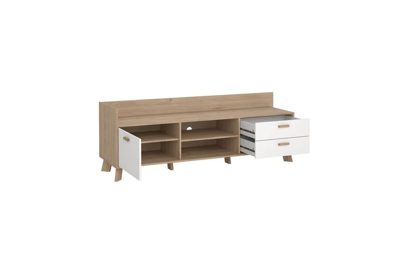 Sumita TV-bænk 182 cm - Hvid/Natur - Møbler - TV borde & mediemøbler - TV-borde
