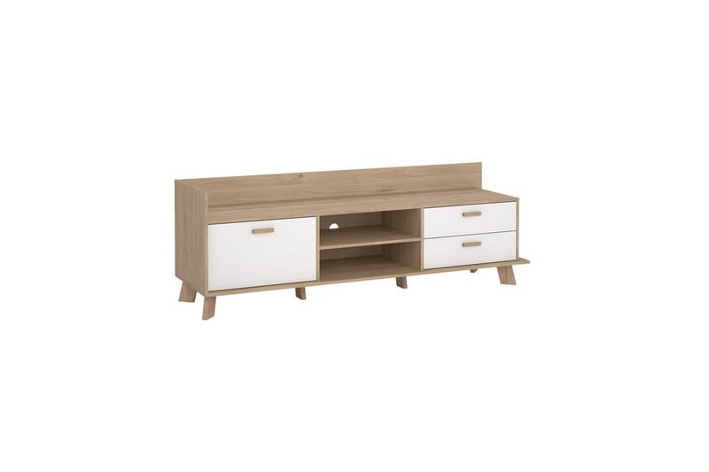 Sumita TV-bænk 182 cm - Hvid/Natur - Møbler - TV borde & mediemøbler - TV-borde