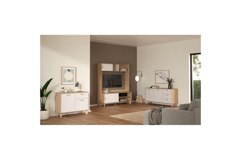 Sumita TV-skab 159 cm - Flerfarvet - Møbler - TV borde & mediemøbler - TV-skab