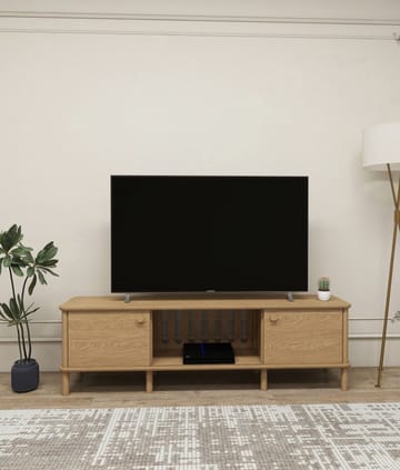 Sunira TV-bord 160 cm med Opbevaring i Eg - Brun - Møbler - TV borde & mediemøbler - TV-borde